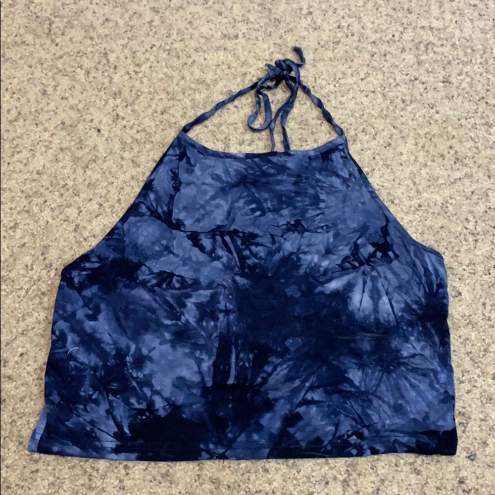 high neck tie dye shirt